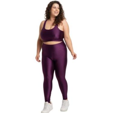 Imagem de Conjunto Top e Calça Plus Size New Zig 3D WLS Modas Bojo Compressão Ac