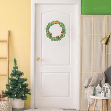 Imagem de Adesivo de Parede Natal 02 Guirlanda com Presentes, Doces e Estrelas Decoração de Natal Porta e Parede