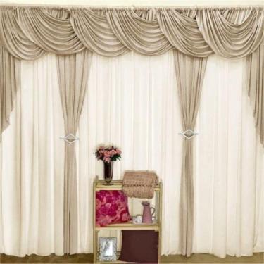 Imagem de Cortina Brisa Para Varão Em Malha 3,00M X 2,60M Sala Quarto - Casa Sho