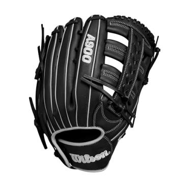Imagem de Wilson Luva de beisebol 2024 A900 PF1892 Pedroia Fit 31 cm Outfield - Preto/Branco/Prata, Arremesso para mão direita