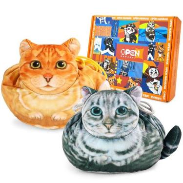 Imagem de Bolsa de cosméticos Openhaha Drawstring Travel Organizer Cat x2 - Open