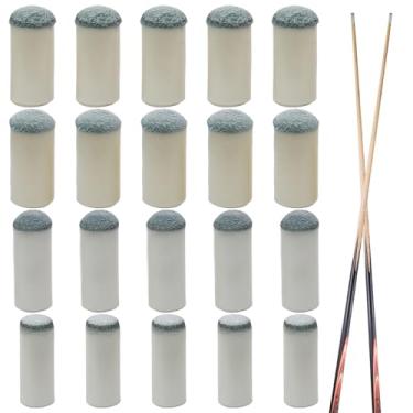 Imagem de Zorfeter 20 peças de pontas de taco de sinuca deslizantes, kit de substituição de pontas de taco de bilhar, sem cola, pontas de taco de bilhar para sinuca e tacos de sinuca (9 mm/10 mm/12 mm/13 mm