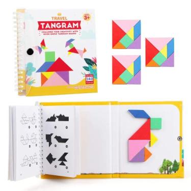 Imagem de Tangram Puzzle Vanmor Travel com 240 soluções - 3 conjuntos