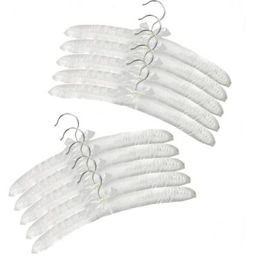 Imagem de Cabides Acolchoados Para Roupas Femininas Cabides De Cetim Cabide Acolchoado Antiderrapante Para Suéteres, Grey