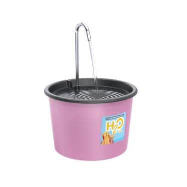 Imagem de Bebedouro Fonte de Água para Pets 1,5L - Sistema Oxigenação com Torneira - Bomba Silenciosa Bivolt - Prevenção Renal e Urinária - Plug and Play (Rosa)