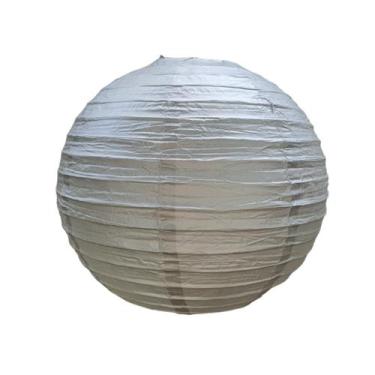 Imagem de Luminária Japonesa Decoração Oriental Papel 40 cm Prata - Galleria 77