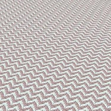 Imagem de Tapete Sala Algodão Grosso E Pesado Pode Lavar Na Maquina(Zigzag Rosê/Cru,3,50x1,50)