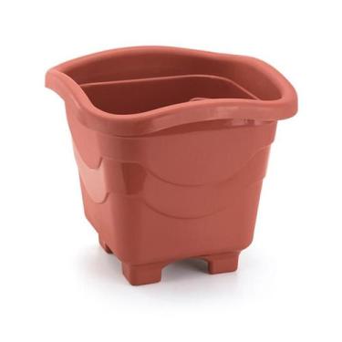 Imagem de Vaso plas.quadra.25cm terracota - INJEPLASTEC
