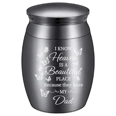 Imagem de CREATCABIN Mini urna de cremação, pequenas urnas de lembrança, suporte de cinzas, liga de borboleta, preta, kit de urna funerária, memoriais, recipiente em miniatura, urna decorativa com bolsa de