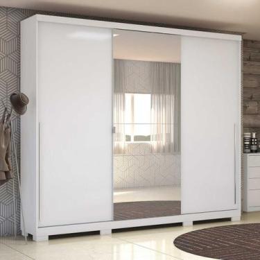 Imagem de Guarda Roupa Casal 3 Portas e 4 Gavetas B573 Kappesberg, Branco