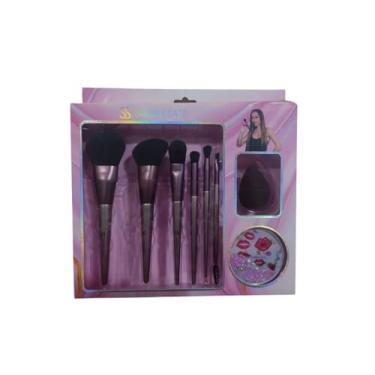 Imagem de Kit 6 Pincéis+1 Esponjinha+1 Espelho Sabrina Sato