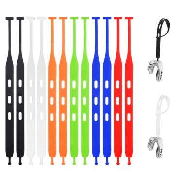 Imagem de 12un Protetor Bucal para Rugby Apenas, 6 Cores Protetor Bucal Universal Futebol Substituição para Boxe Hóquei Basquete Esportes Compatível com a Maioria Dos Protetores Bucais