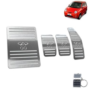 Imagem de Pedaleira + Descanso Chery Qq Manual 2011 Até 2014 Aço Inox