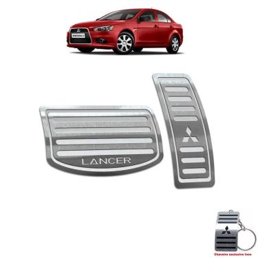 Imagem de Pedaleira Mitsubishi Lancer Automático 2007 Até 2019 Aço Inox