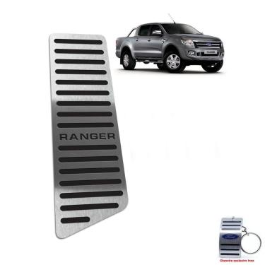 Imagem de Descanso De Pé Ford Ranger 2013 Até 2016 Preto Aço Inox