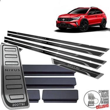 Imagem de Descanso + Soleira Nivus Trendline Preto Alto Relevo