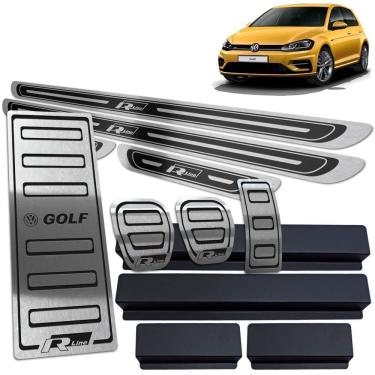 Imagem de Soleira Pedaleira Manual Descanso Golf R-line 18 19 Preto AR