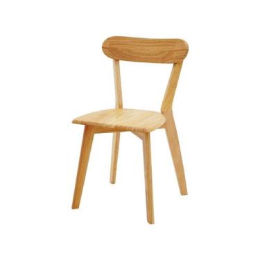 Imagem de Cadeira De Jantar Em Madeira Maciça Resistente Natural - Waw Design
