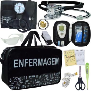 Imagem de Kit Enfermagem + Aparelho Medidor Glicose Completo Premium - Love Saud