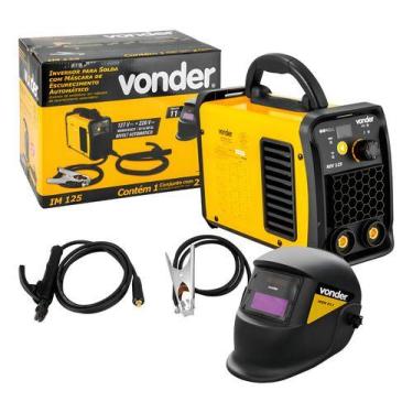 Imagem de Inversor Para Solda Eletrodo E Tig Im125 C/ Máscara Vonder Amarelo