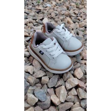 Imagem de Tênis infantil social bege - Funshoes