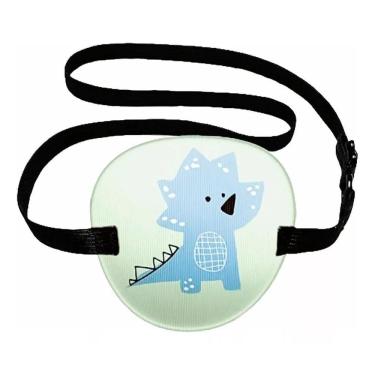 Imagem de Tapa-olho de Dinossauro com Alça Elástica | Azul-turquesa