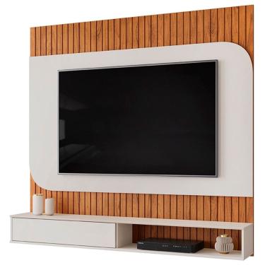 Imagem de Painel TV 65 Pol 150cm Bancada Suspensa James D04 Freijó/Off - Mpozenato