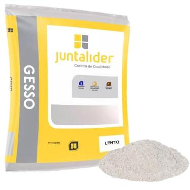 Imagem de Gesso Branco Estuque Pó Pacote 1Kg Secagem Lento Artezanato Reparos Re