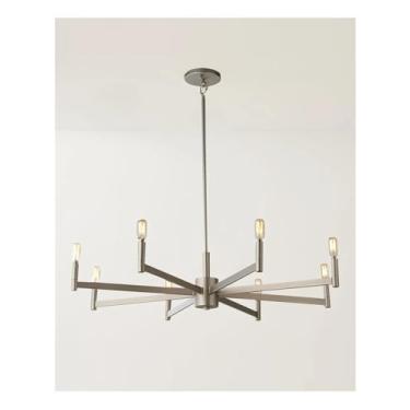 Imagem de Lustre escandinavo simples criativo sala de estar personalizado sala de jantar lâmpadas e lanternas simples galho de árvore lustre, luminárias retrô