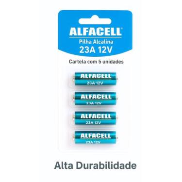 Imagem de Kit e Conjunto com 5 Pilhas Bateria Alcalina 23A 12V - Alfacell