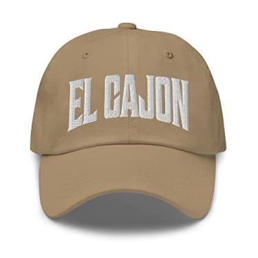 Imagem de Merch Town Boné bordado El Cajon California CA, Caqui, tamanho �nico