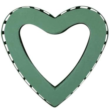 Imagem de VICASKY Arranjos de flores funerárias de gaiola de espuma para mini suportes florais de flores Arreglos Naturales base quadrada com suprimentos de pendurar em coração blocos anel em forma de coroa