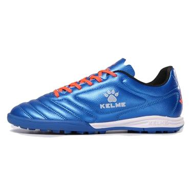 Imagem de KELME Chuteiras masculinas de futebol turf - botas de futebol externo/interno unissex tamanhos adultos - tênis de futebol profissional - TF AG e tênis de futsal, Azul, 44