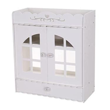 Imagem de (39 x 17,5 x 44) cm Armário de banheiro de PVC não poroso com gavetas Armário de banheiro (D conforme mostrado)