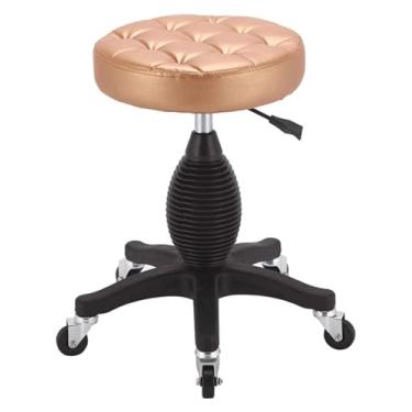 Imagem de WYUYIWH Banqueta de rodinhas com rodas com rodas para salão de beleza, hidráulica, para laboratório, guitarra, laboratório, bancada de trabalho, cadeira giratória ajustável médica