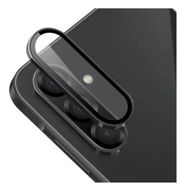 Imagem de Película Lente Câmera Inteira Lisa E brilhante Diamante Para Samsung Galaxy A26 A36 A56 (PRETO LISA)