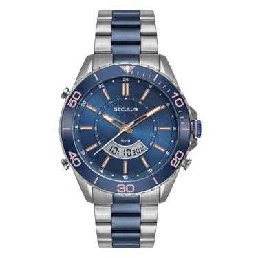 Imagem de Relógio Seculus Masculino Ref: 44270gpsvoa3 Anadigi Bicolor