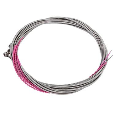 Imagem de RiToEasysports Conjunto de Cordas para Baixo de Aço Com Núcleo de Alta Tensão e Cobertura de Veludo Vermelho para Baixo Elétrico de 4 Cordas, Som Completo e Boa Sensação para Profissionais