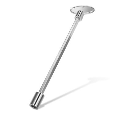 Imagem de Neowah Chave universal de válvula de gás de 20 cm, cromada, serve para válvulas de 1/5.1 cm e 3/10.2 cm, para fogueiras e lareiras