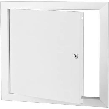Imagem de Painel de acesso de aço bloqueável para porta painel de acesso de metal reforçado - teto/porta do sótão - resolve painéis frágeis (trava de 20 a 20 cm)