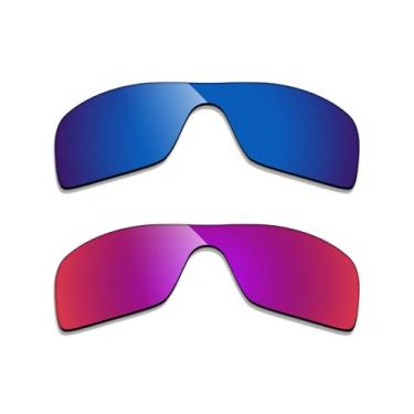 Imagem de Alphax 2 pares de lentes polarizadas de substituição para óculos de sol Oakley Radar Plate OO9495D - Deep Water + Midnight Sun