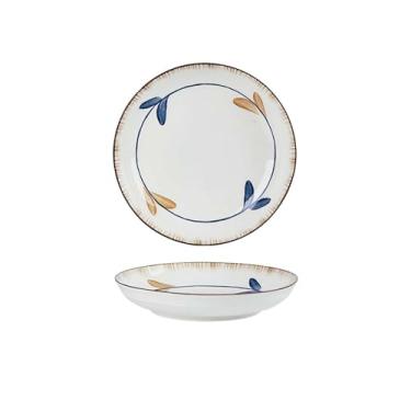 Imagem de Conjunto de pratos de cerâmica de estilo chinês para uso doméstico, combinação de utensílios de mesa de inauguração de casa - disco de 20 cm