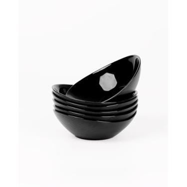 Imagem de LaGlint Conjunto de 6 tigelas de 350 ml, ovais de vidro opala de 15 cm, pequenas tigelas de sorvete para lanche de café da manhã, sobremesa, acompanhamentos, cozinha de frutas, seguro para micro-ondas