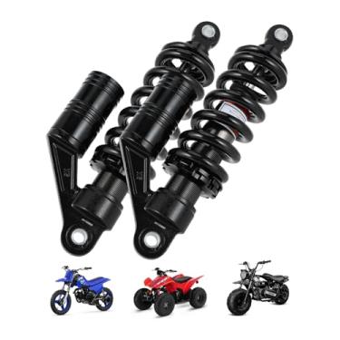 Imagem de NACORE Amortecedor traseiro de motocicleta de 280 mm com airbag externo universal para Dirt Pit Bike Off Road Mini Scooter, Knight Black, pacote com 2
