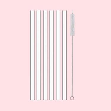 Imagem de Canudo de substituição compatível com Stanley Copo de copo de 850 g (pacote com 6 canudos reutilizáveis com escova de limpeza)