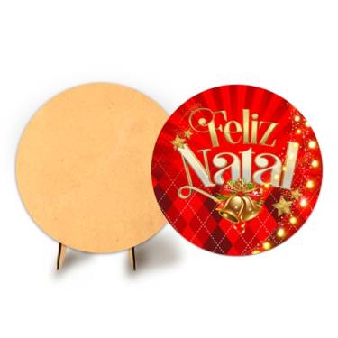 Imagem de Painel Redondo Com Elastico 50cm Flores + Suporte MDF (NAT140)