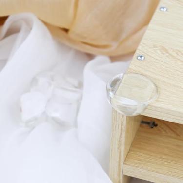 Imagem de Protetores de canto à prova de água, pacote com 8 protetores de canto de mesa de silicone para móveis com 3 lados autoadesivos, capas de canto em forma de bola para bordas afiadas (G, 8 peças)