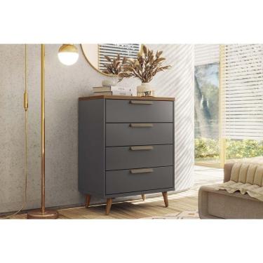 Imagem de Cômoda Solteiro New Conect C/ 4 Gavetas Grafittejatoba - Santos Andirá