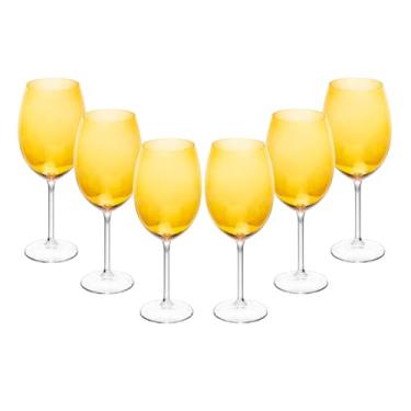 Imagem de WOLFF - Conjunto 6 Taças de Vinho de Cristal Ecológico Banquet Âmbar 580ml