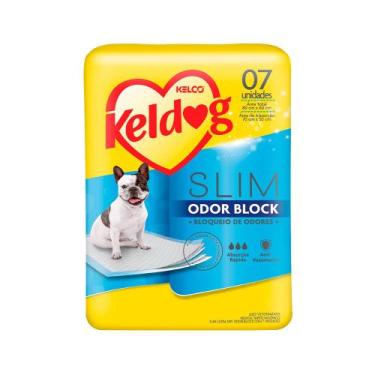Imagem de Tapete higiênico para cães keldog slim odor block 80 x 60 7 unidades